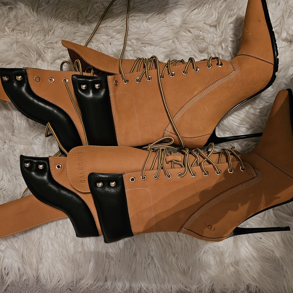 Coach Tan and Black Women's Boots